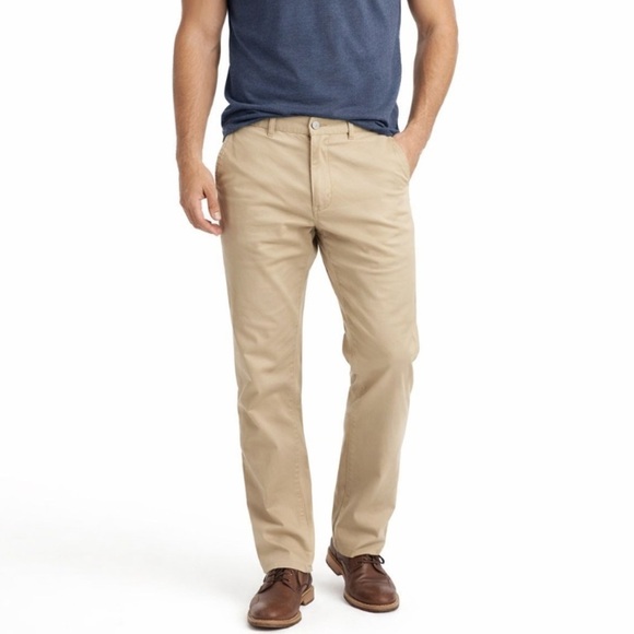 Vineyard Vines Other - Vineyard Vines Men's Khaki Flat Front Cotton Chino Pants (32/32)
